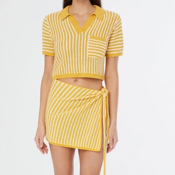 Onia Other - BNWT Onia linen knit cropped polo-MEDIUM